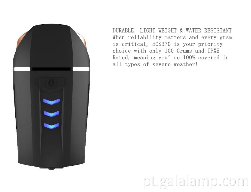 Luz de bicicleta recarregável USB ultra-brilhante com 360 lúmens